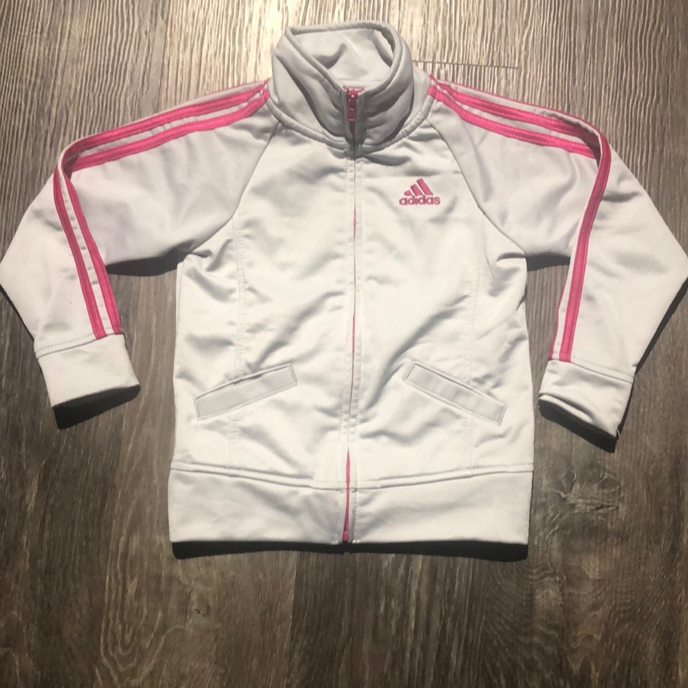 4/$20 Girls Adidas Zip Up Track Jacket Sz 24 mths